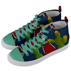 Frida Kahlo Doll Women s Mid-top Canvas Sneakers by Valentinaart