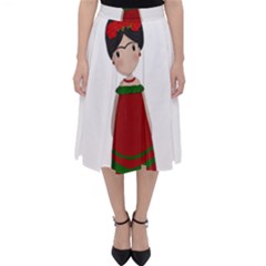 Frida Kahlo Doll Folding Skater Skirt by Valentinaart