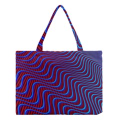 Wave Pattern Background Curves Medium Tote Bag by Celenk