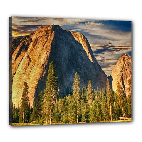 Mountains Landscape Rock Forest Canvas 24  X 20  by Celenk