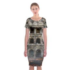 Colosseum Italy Landmark Coliseum Classic Short Sleeve Midi Dress