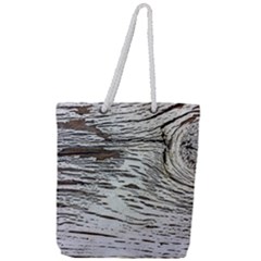 Wood Knot Fabric Texture Pattern Rough Full Print Rope Handle Tote (large) by Celenk
