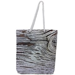 Wood Knot Fabric Texture Pattern Rough Full Print Rope Handle Tote (large)