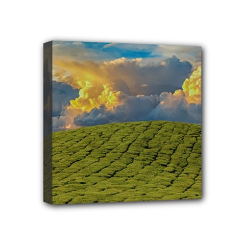 Sunrise Hills Landscape Nature Sky Mini Canvas 4  X 4  by Celenk