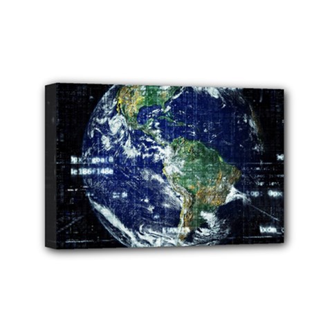 Earth Internet Globalisation Mini Canvas 6  X 4  by Celenk