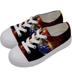Climate Change Global Warming Kids  Low Top Canvas Sneakers by Celenk
