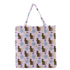 Outside Brown Cats Grocery Tote Bag by snowwhitegirl