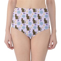 Outside Brown Cats High-waist Bikini Bottoms by snowwhitegirl