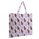 Outside Brown Cats Zipper Large Tote Bag View2