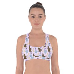 Outside Brown Cats Cross Back Sports Bra by snowwhitegirl