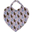 Outside Brown Cats Giant Heart Shaped Tote View2
