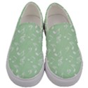 Mint Green White Music Men s Canvas Slip Ons View1