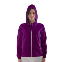 Magenta Ish Purple Hooded Wind Breaker (women) by snowwhitegirl