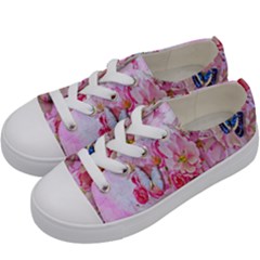Nice Nature Flowers Plant Ornament Kids  Low Top Canvas Sneakers