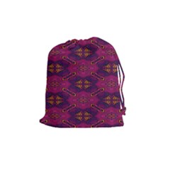 Pattern Decoration Art Abstract Drawstring Pouches (medium) 