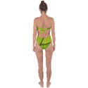 Green Leaf Plant Nature Structure Tie Back One Piece Swimsuit View2