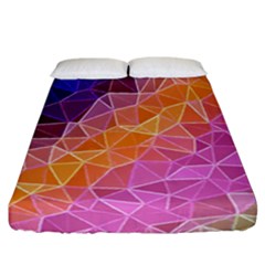 Crystalized Rainbow Fitted Sheet (california King Size) by NouveauDesign