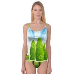 Landscape Nature Background Camisole Leotard 