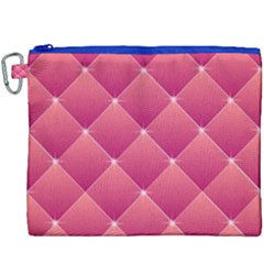 Pink Background Geometric Design Canvas Cosmetic Bag (xxxl)