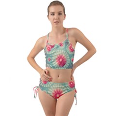 Background Floral Flower Texture Mini Tank Bikini Set