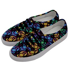 Pattern Background Bright Blue Men s Classic Low Top Sneakers