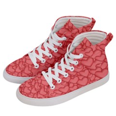 Background Hearts Love Women s Hi-top Skate Sneakers