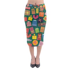 Presents Gifts Background Colorful Midi Pencil Skirt by Nexatart