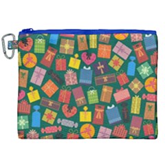 Presents Gifts Background Colorful Canvas Cosmetic Bag (xxl)