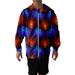 Background Colorful Abstract Hooded Wind Breaker (kids)