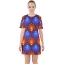 Background Colorful Abstract Sixties Short Sleeve Mini Dress View1