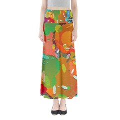 Background Colorful Abstract Full Length Maxi Skirt