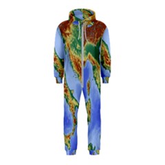 Italy Alpine Alpine Region Map Hooded Jumpsuit (kids)