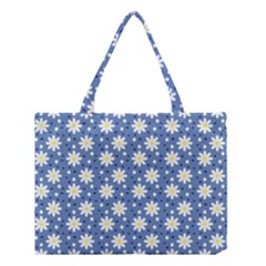 Daisy Dots Blue Medium Tote Bag