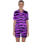 Purple Tentacles Satin Short Sleeve Pyjamas Set