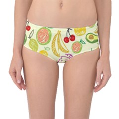 Seamless Pattern Desktop Decoration Mid-waist Bikini Bottoms