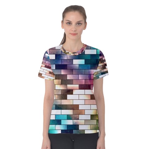 Background Wall Art Abstract Women s Cotton Tee by Nexatart