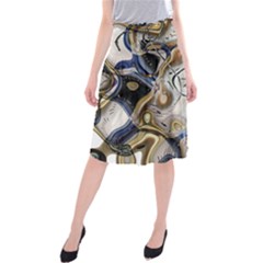 Time Abstract Dali Symbol Warp Midi Beach Skirt