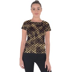 Honeycomb Beehive Nature Short Sleeve Sports Top 