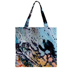 Abstract Structure Background Wax Zipper Grocery Tote Bag by Nexatart