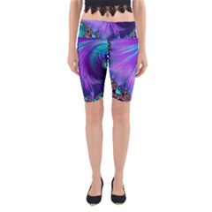 Abstract Fractal Fractal Structures Yoga Cropped Leggings