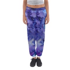 Ink Background Swirl Blue Purple Women s Jogger Sweatpants