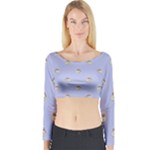 Monster Rats Hand Draw Illustration Pattern Long Sleeve Crop Top