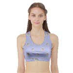 Monster Rats Hand Draw Illustration Pattern Sports Bra with Border