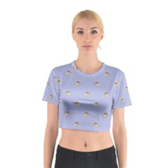 Monster Rats Hand Draw Illustration Pattern Cotton Crop Top by dflcprints