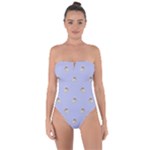 Monster Rats Hand Draw Illustration Pattern Tie Back One Piece Swimsuit