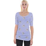 Monster Rats Hand Draw Illustration Pattern Wide Neckline Tee