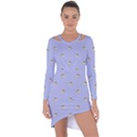 Monster Rats Hand Draw Illustration Pattern Asymmetric Cut-Out Shift Dress