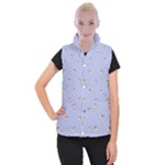 Monster Rats Hand Draw Illustration Pattern Women s Button Up Puffer Vest