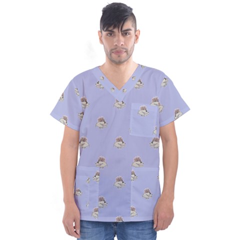 Monster Rats Hand Draw Illustration Pattern Men s V-neck Scrub Top by dflcprints