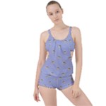 Monster Rats Hand Draw Illustration Pattern Boyleg Tankini Set 